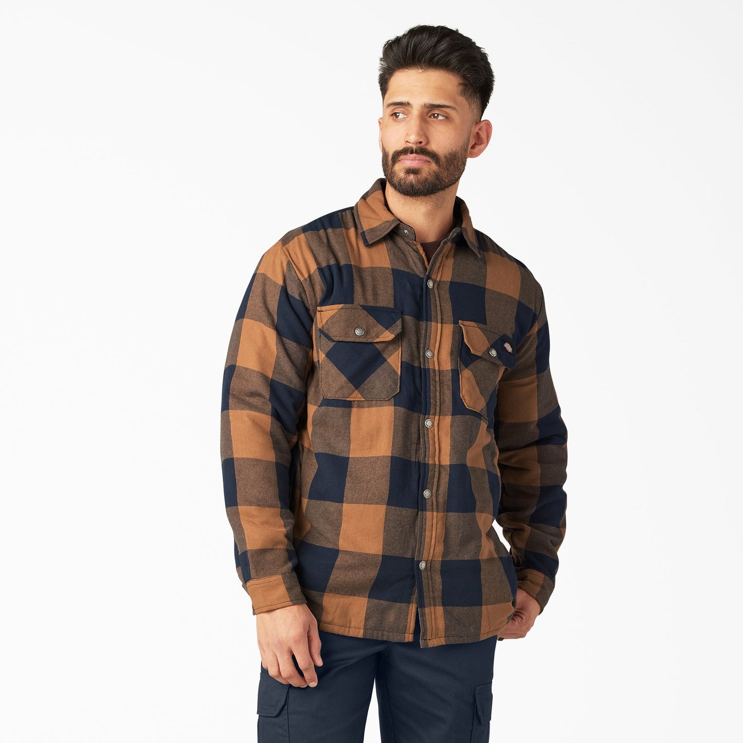 Brown Duck/Navy Buffalo Plaid (B1M),S