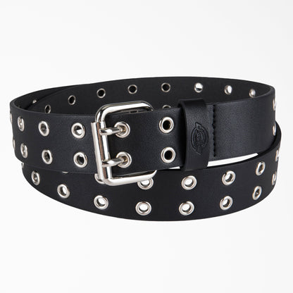 Dickies Women's Leather Double Grommet Belt