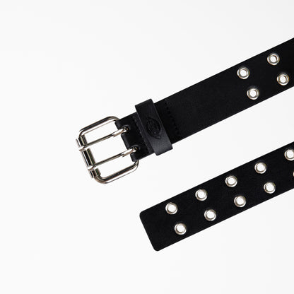 Dickies Women's Leather Double Grommet Belt