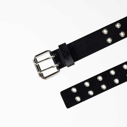 Dickies Women's Leather Double Grommet Belt