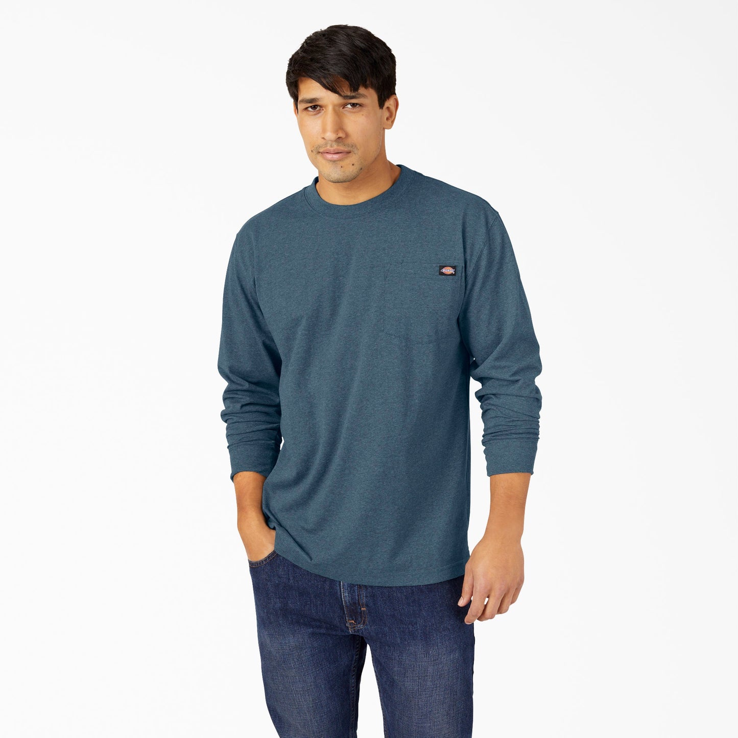 Dickies Heavyweight Heathered Long Sleeve Pocket T-Shirt