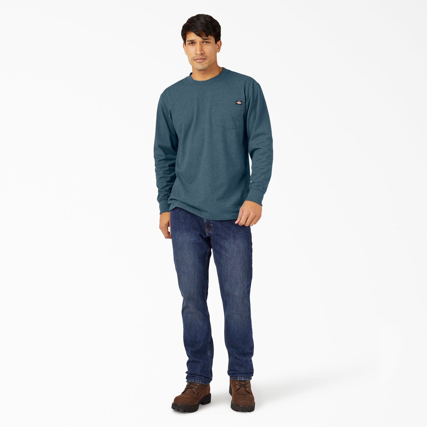 Dickies Heavyweight Heathered Long Sleeve Pocket T-Shirt
