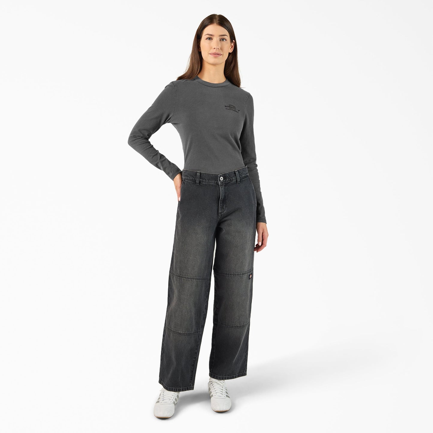 Dickies Women's Loose Fit Double Knee Jeans