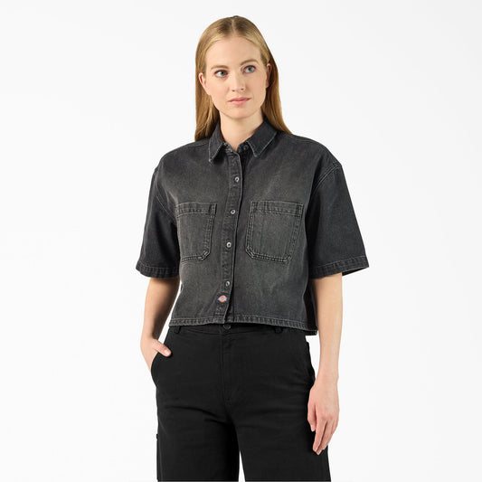 Dickies Women's Cropped Denim Work Shirt