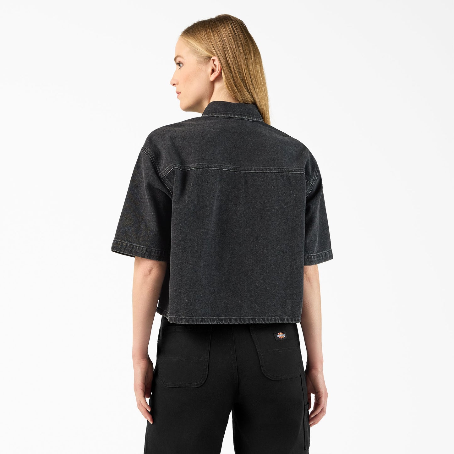 Dickies Women's Cropped Denim Work Shirt