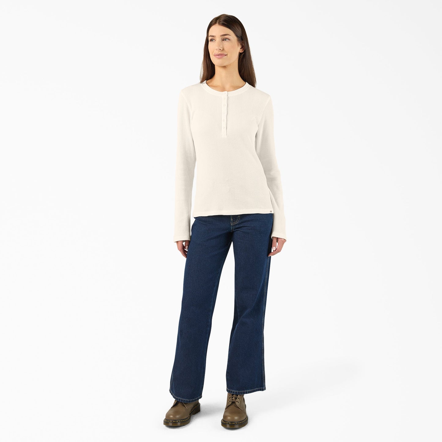 Dickies Women's Crewneck Henley Shirt