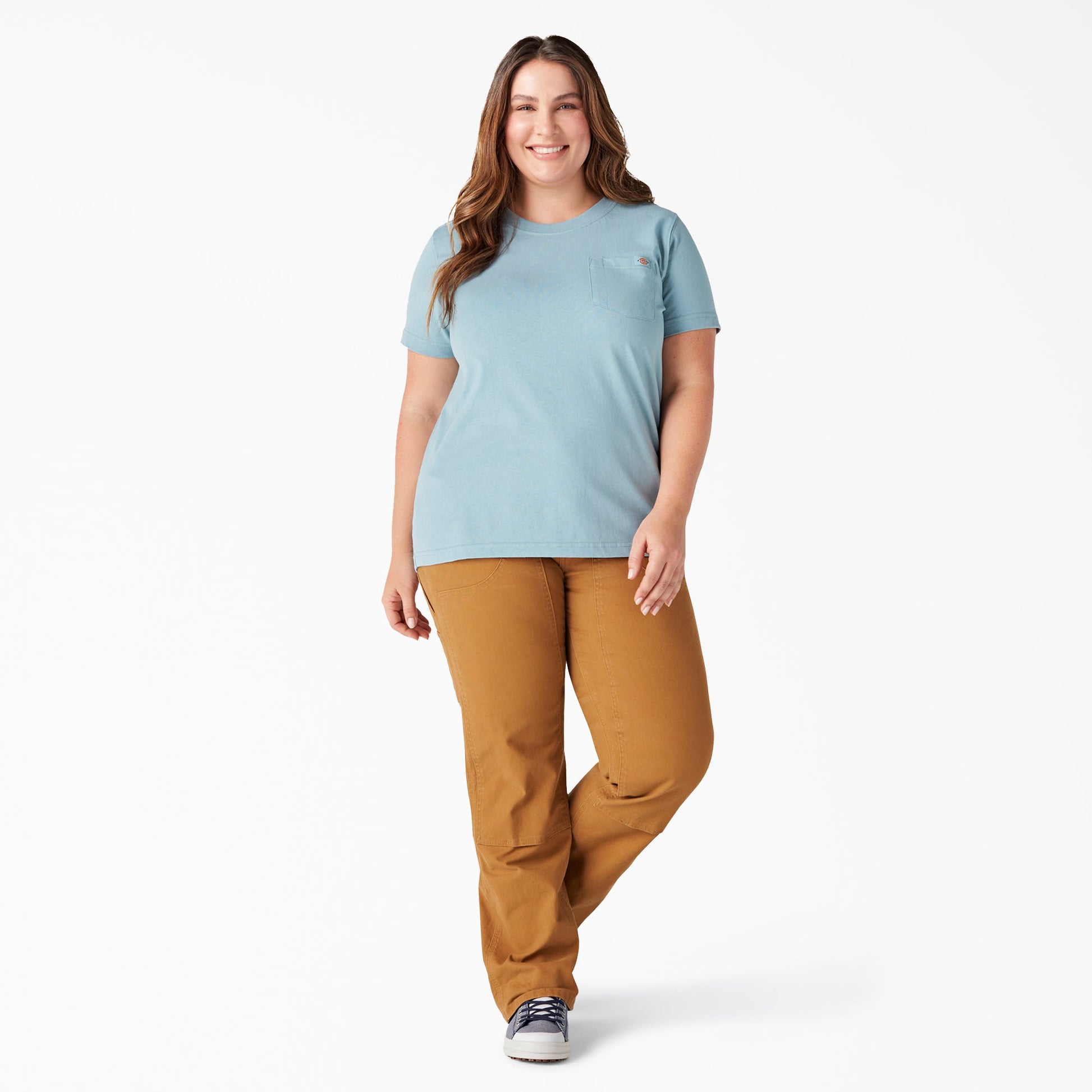 Dickies Women's Plus Heavyweight Short Sleeve Pocket T-Shirt