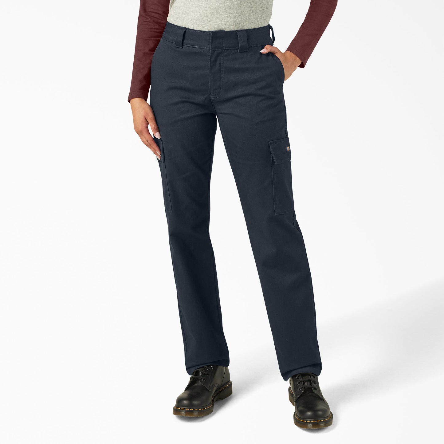 Dickies Women's Super Flex Straight Leg Cargo Pants