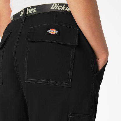 Dickies Women's Relaxed Fit Contrast Stitch Cropped Cargo Pants
