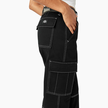 Dickies Women's Relaxed Fit Contrast Stitch Cropped Cargo Pants