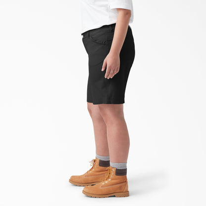 Dickies Women's Plus Cooling Relaxed Fit Shorts, 9"