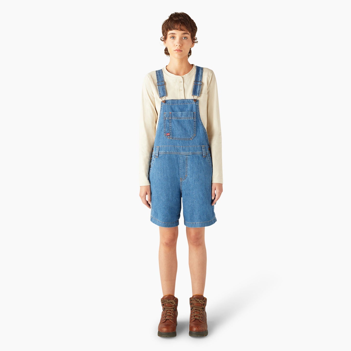 Dickies Women's Relaxed Fit Bib Shortalls, 7"