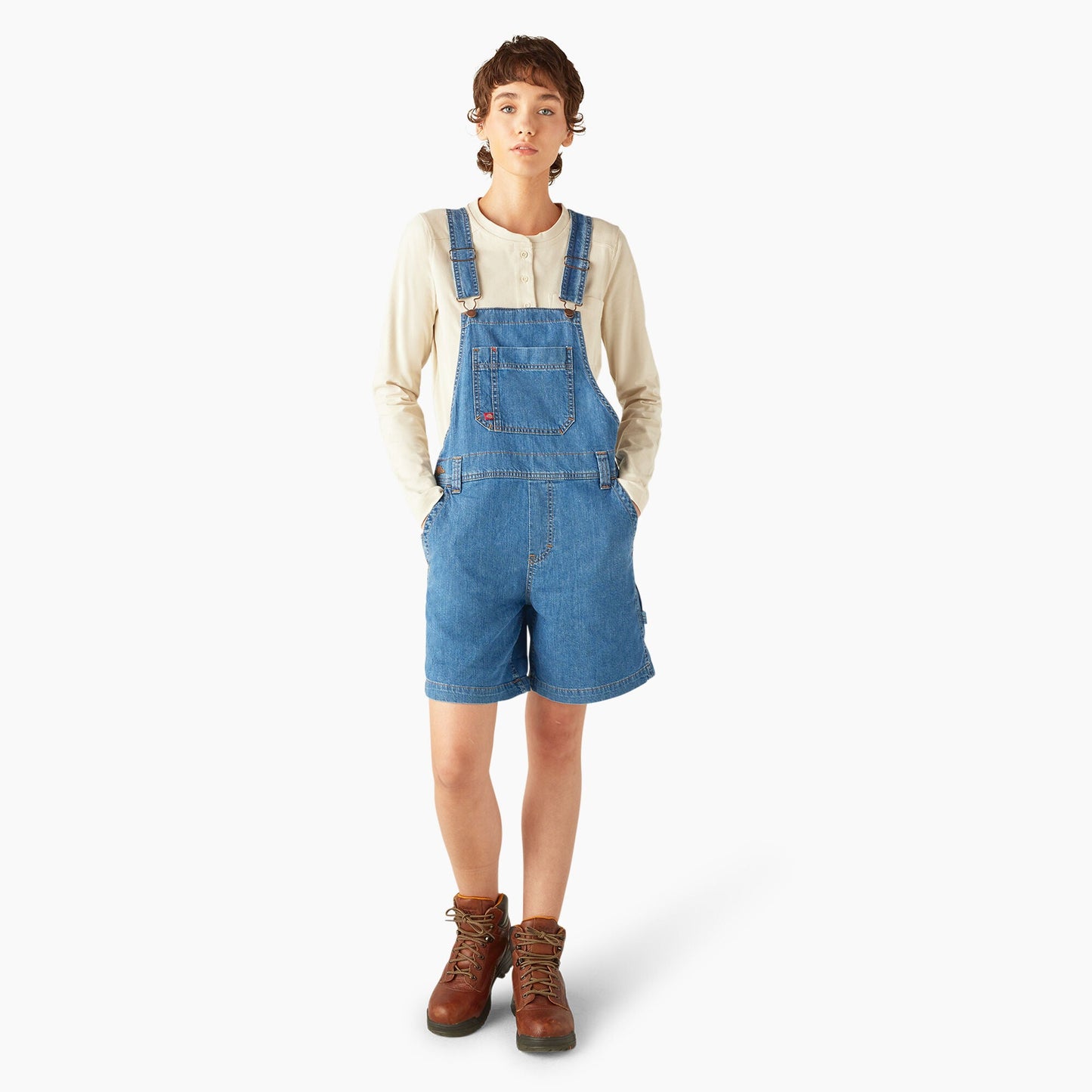 Dickies Women's Relaxed Fit Bib Shortalls, 7"
