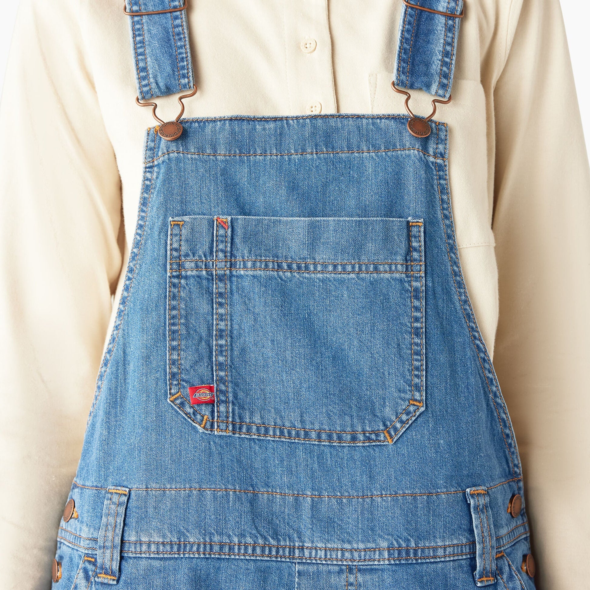 Dickies Women's Relaxed Fit Bib Shortalls, 7"