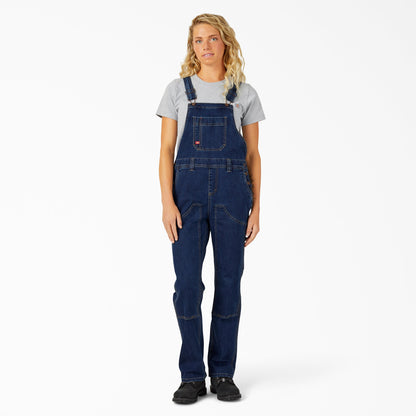 Dickies Women's Straight Fit Denim Double Front Bib Overalls