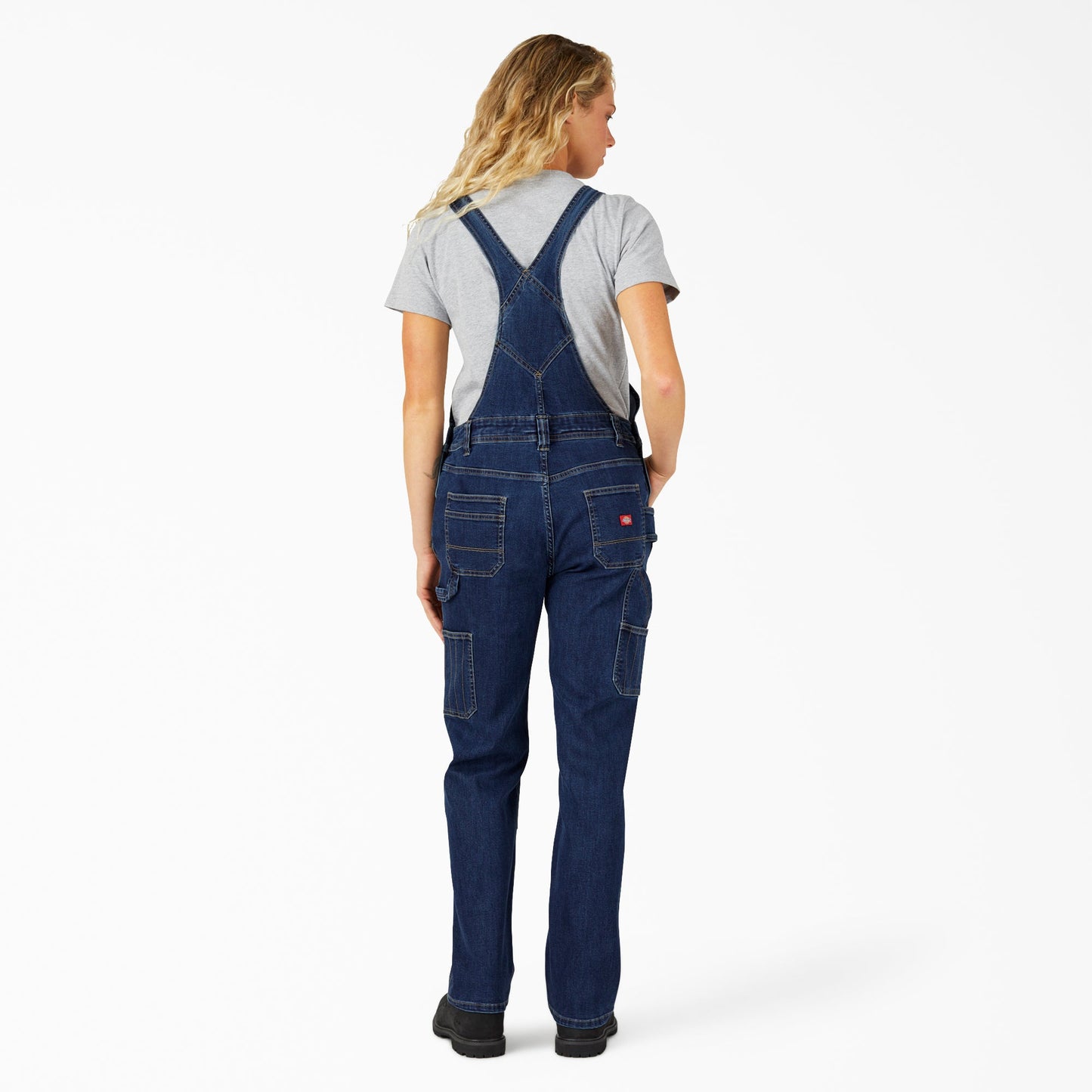 Dickies Women's Straight Fit Denim Double Front Bib Overalls