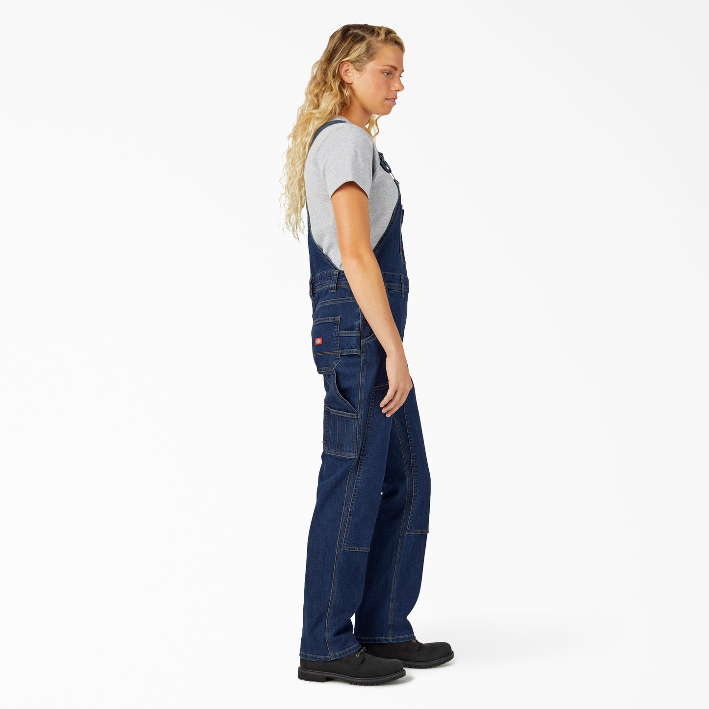 Dickies Women's Straight Fit Denim Double Front Bib Overalls