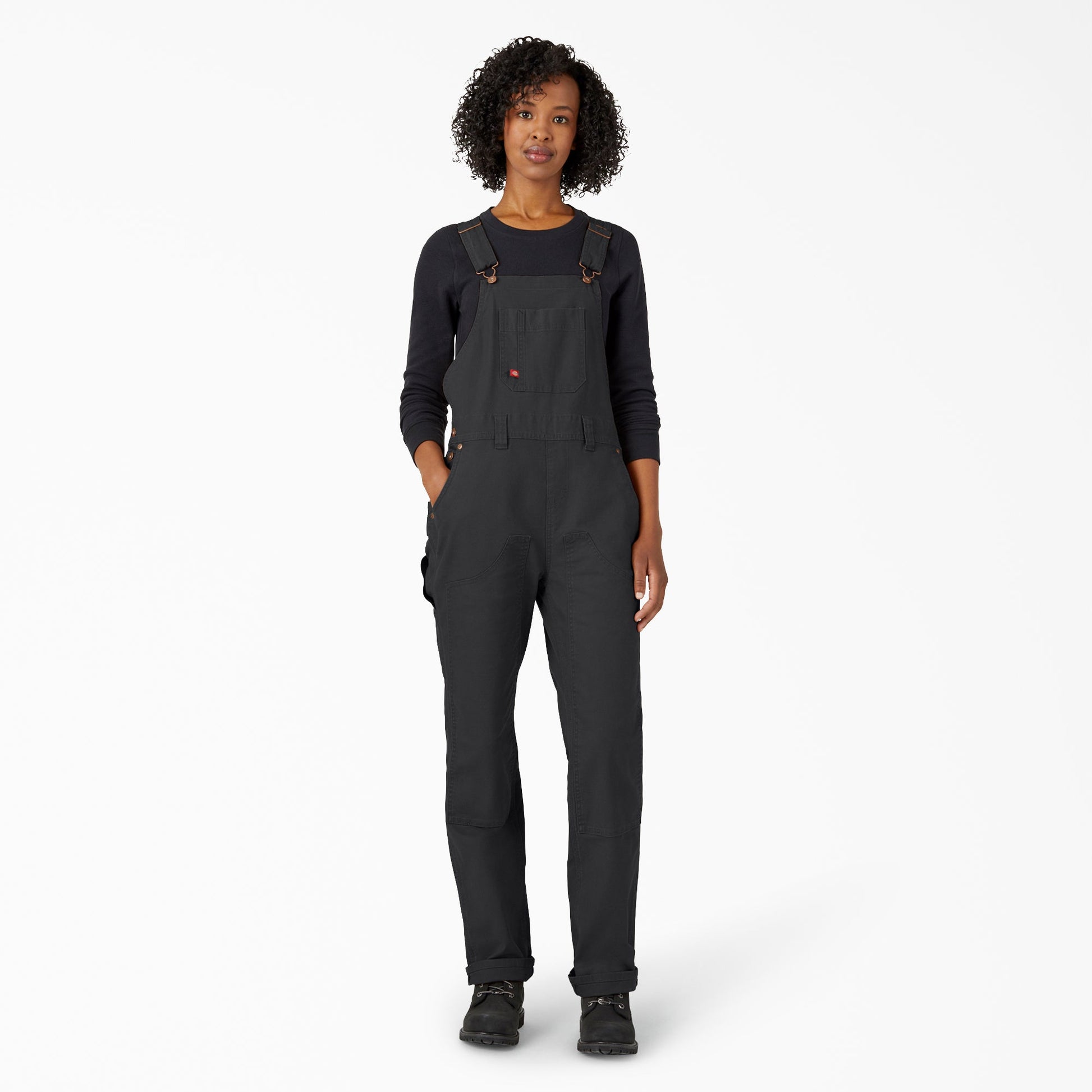 Dickies Women's Straight Fit Duck Double Front Bib Overalls