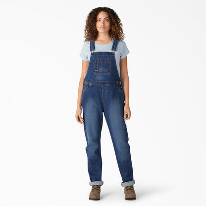 Dickies Women's Denim Boyfriend Fit Bib Overalls