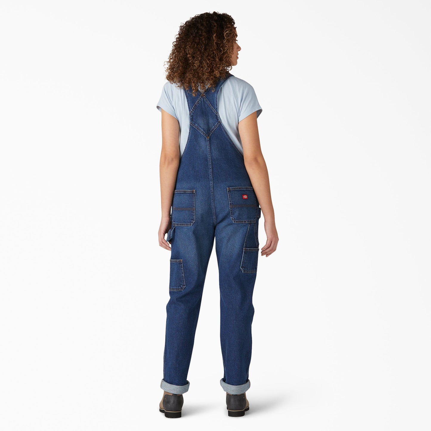 Dickies Women's Denim Boyfriend Fit Bib Overalls