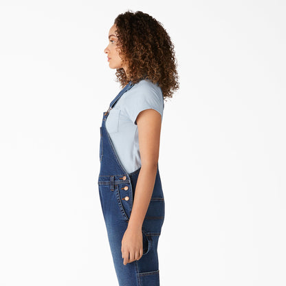 Dickies Women's Denim Boyfriend Fit Bib Overalls