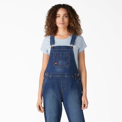 Dickies Women's Denim Boyfriend Fit Bib Overalls
