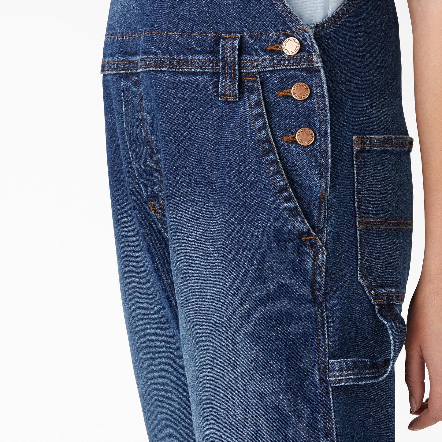 Dickies Women's Denim Boyfriend Fit Bib Overalls