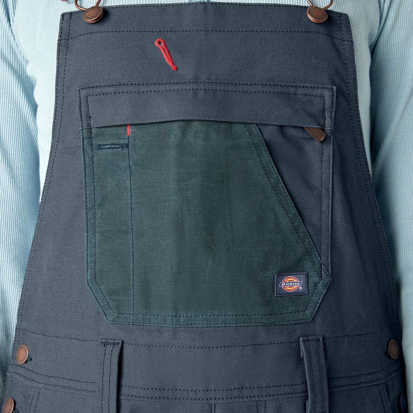 Dickies Women's Relaxed Fit Waxed Canvas Bib Overalls