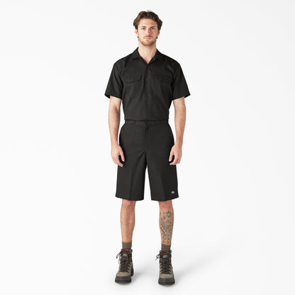 Dickies Loose Fit Flat Front Work Shorts, 13"