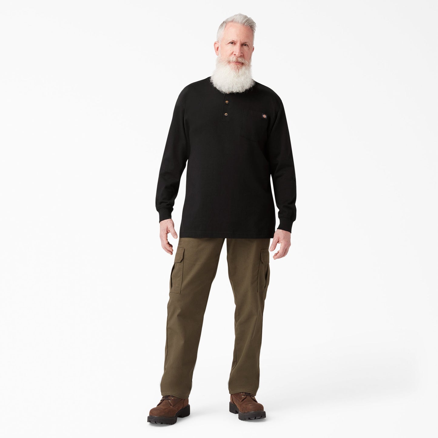 Dickies Heavyweight Long Sleeve Henley T-Shirt