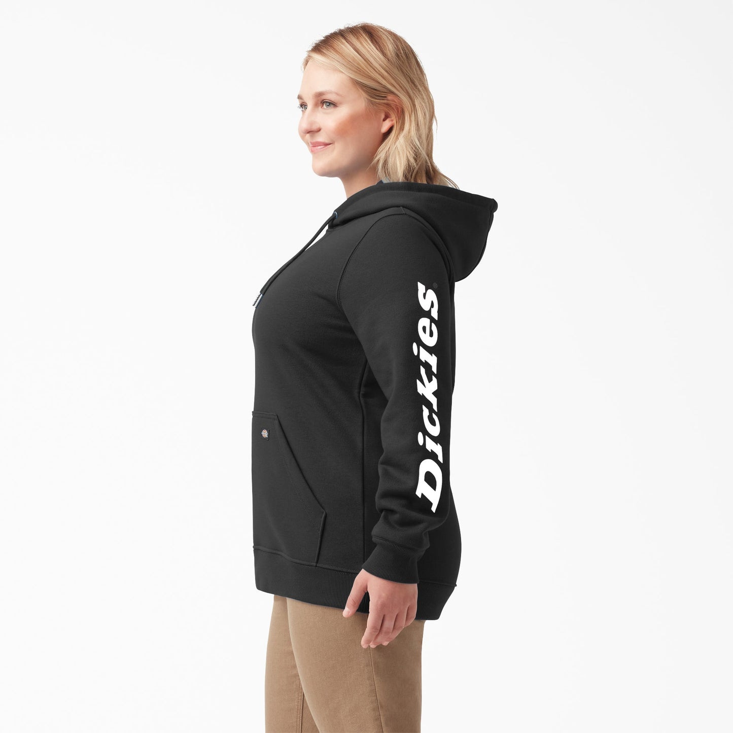 Dickies Women's Plus Water Repellent Sleeve Logo Hoodie