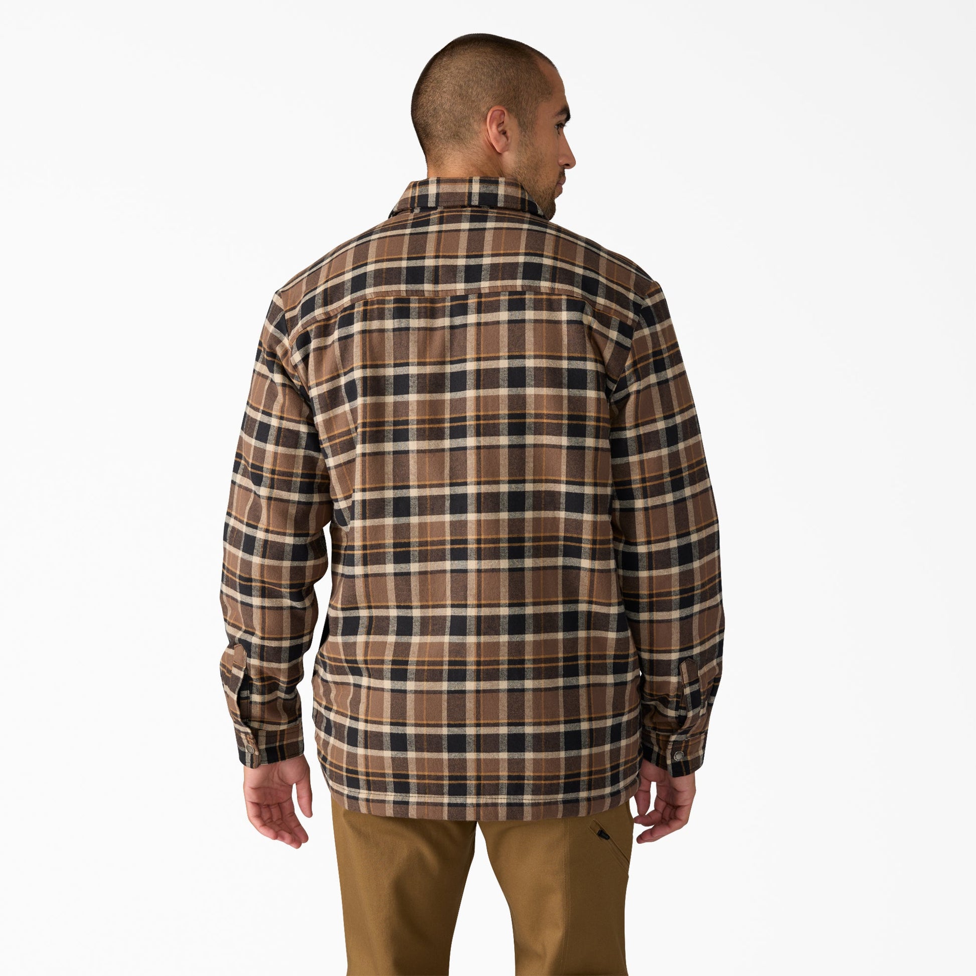 Dickies Water Repellent Fleece-Lined Flannel Shirt Jacket
