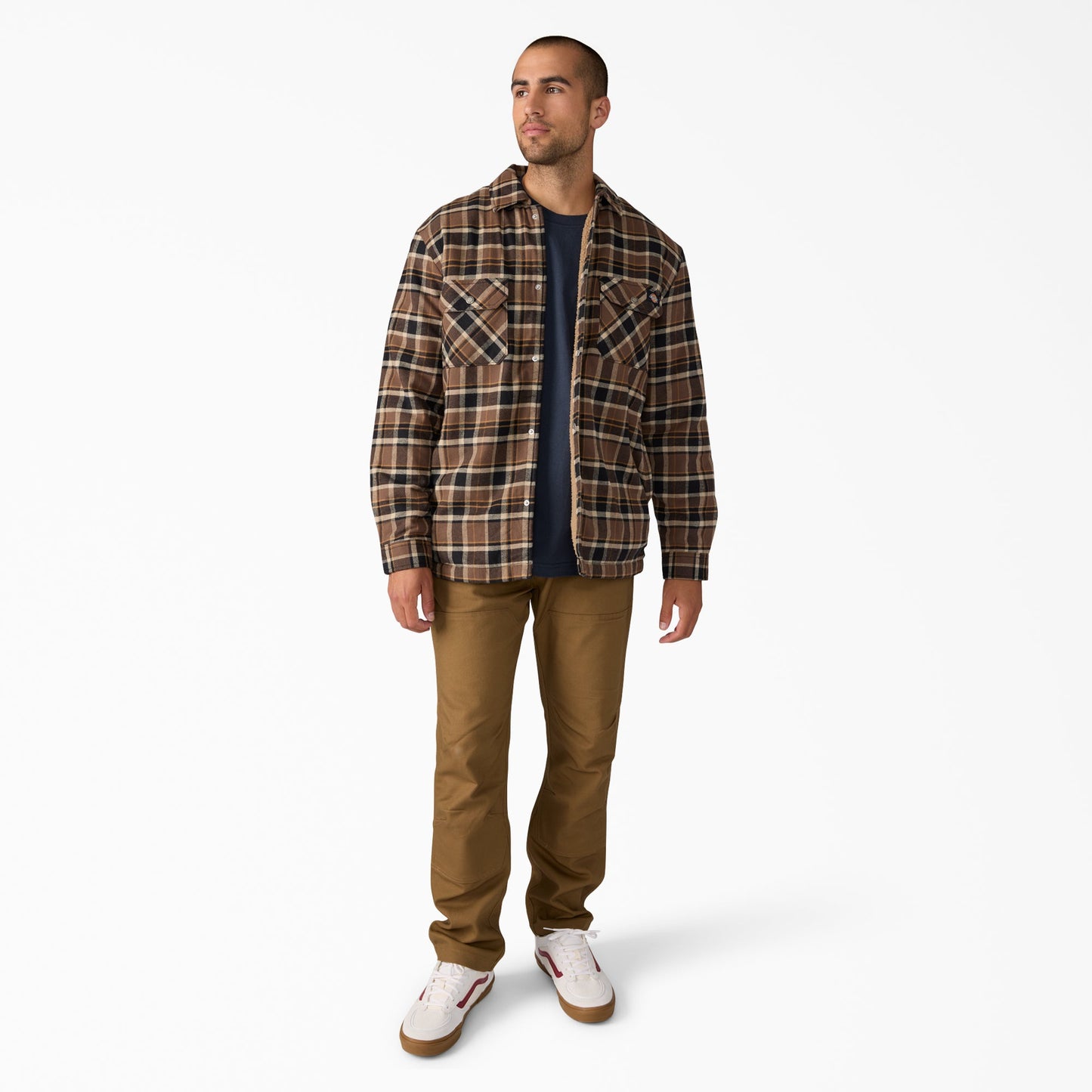 Dickies Water Repellent Fleece-Lined Flannel Shirt Jacket