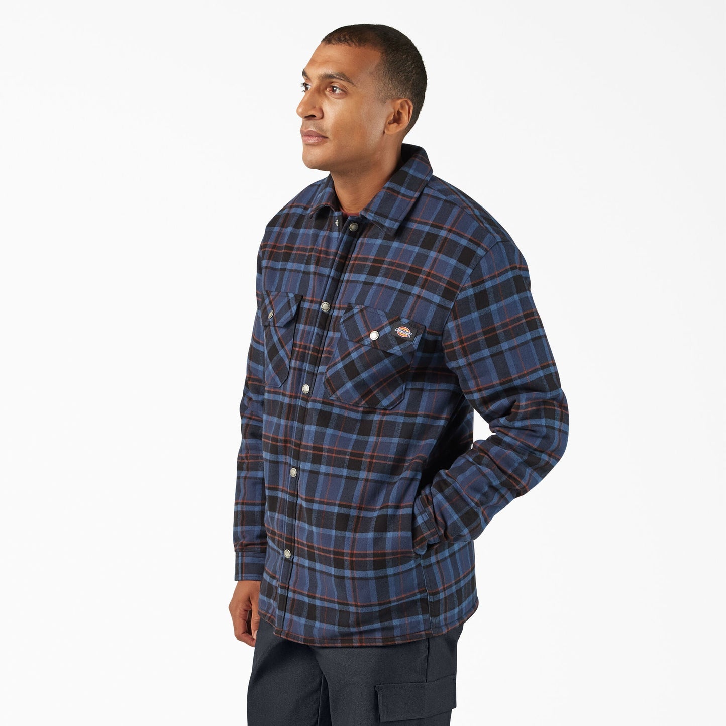 Dickies Water Repellent Fleece-Lined Flannel Shirt Jacket