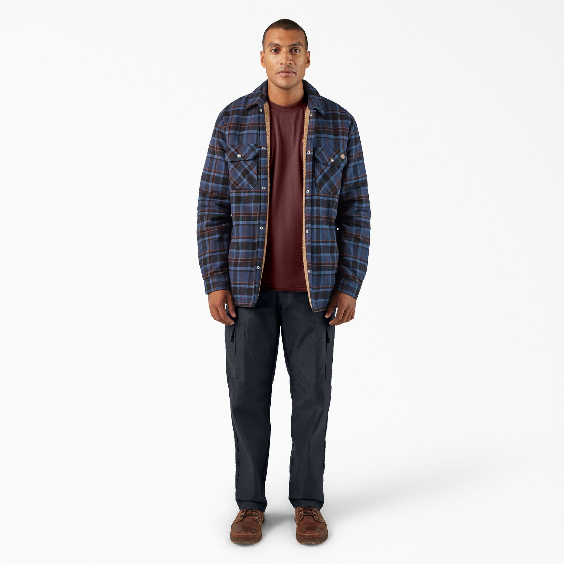 Dickies Water Repellent Fleece-Lined Flannel Shirt Jacket
