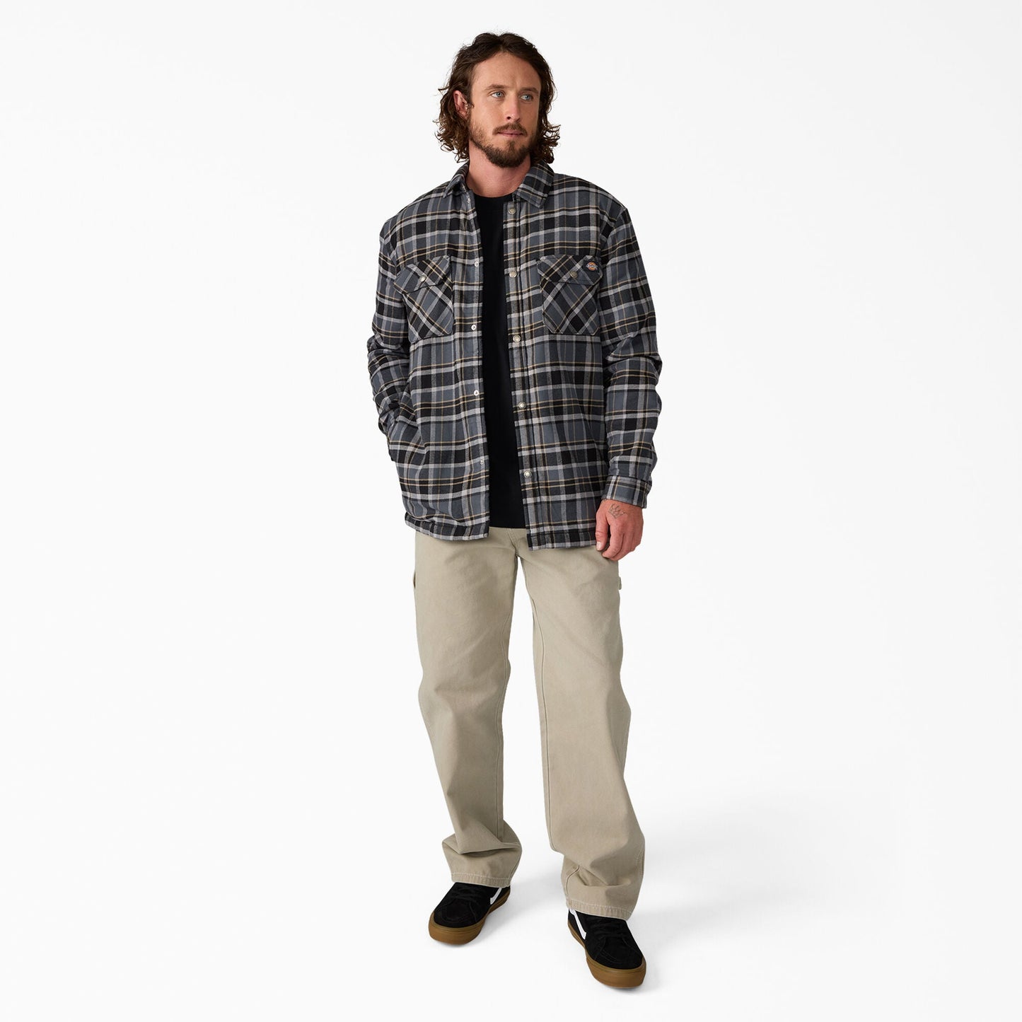 Dickies Water Repellent Fleece-Lined Flannel Shirt Jacket