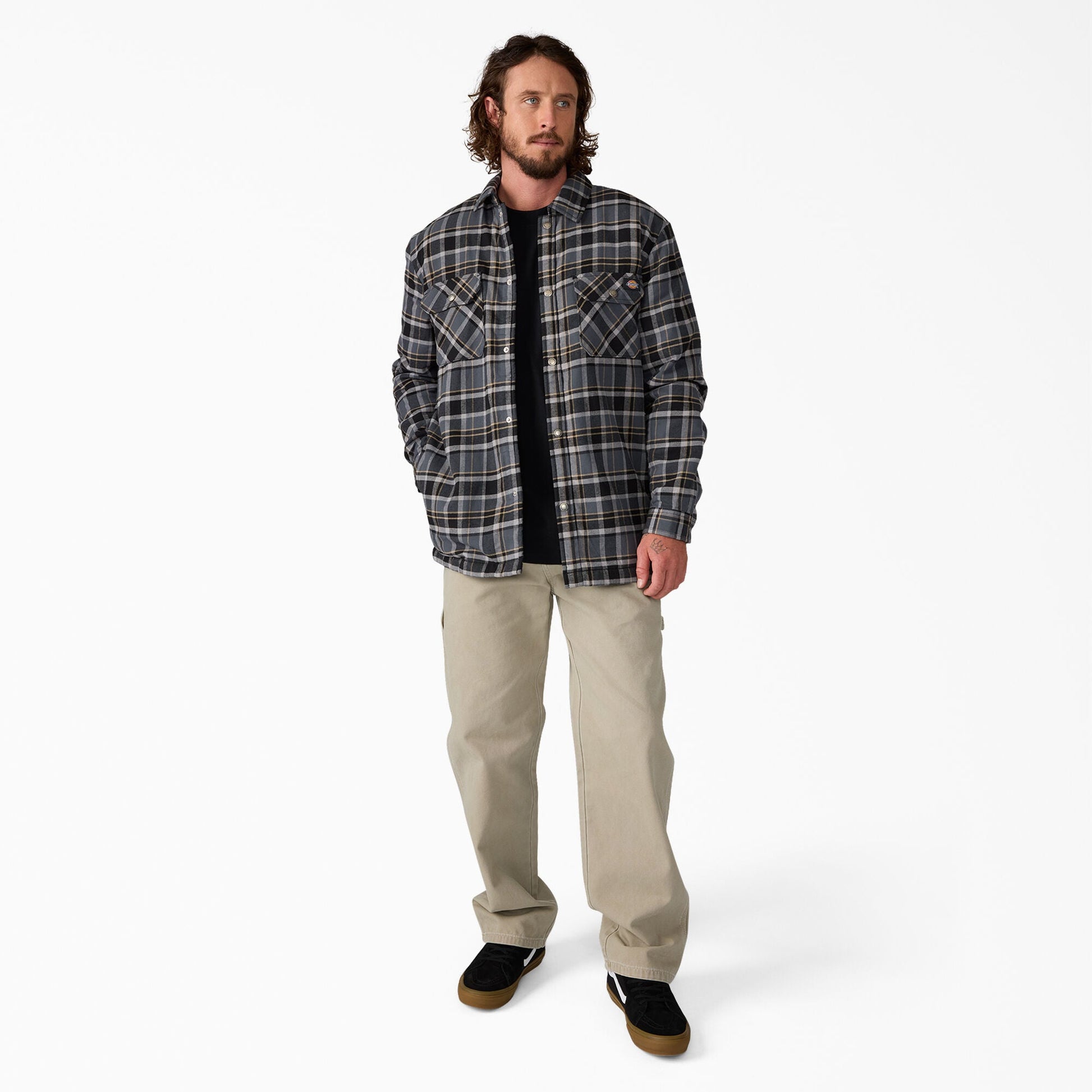 Dickies Water Repellent Fleece-Lined Flannel Shirt Jacket