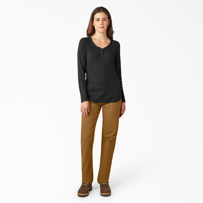 Dickies Women's Henley Long Sleeve Shirt