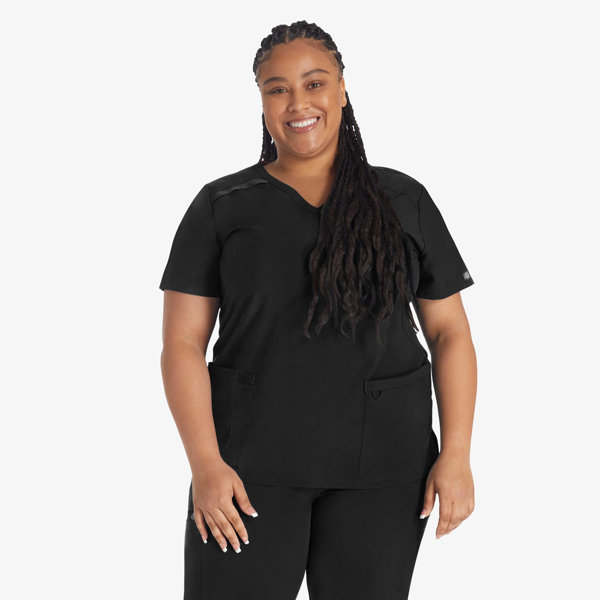 Dickies Women's EDS Essentials Mock Wrap Scrub Top