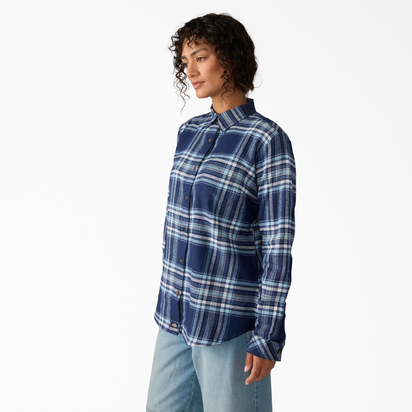 Dickies Women's Plaid Flannel Long Sleeve Shirt