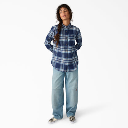 Dickies Women's Plaid Flannel Long Sleeve Shirt