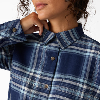 Dickies Women's Plaid Flannel Long Sleeve Shirt