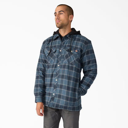 Dickies Water Repellent Flannel Hooded Shirt Jacket