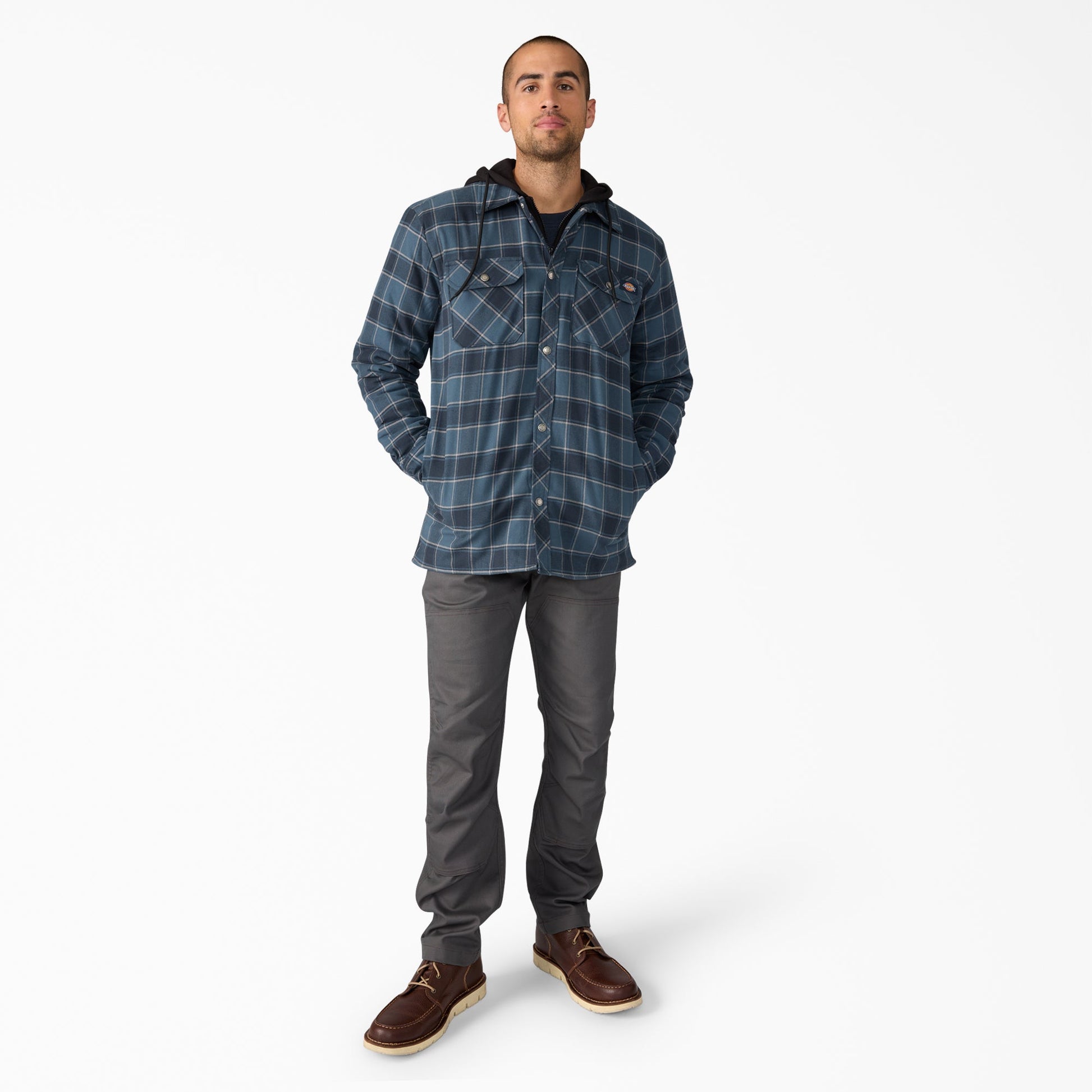 Dickies Water Repellent Flannel Hooded Shirt Jacket