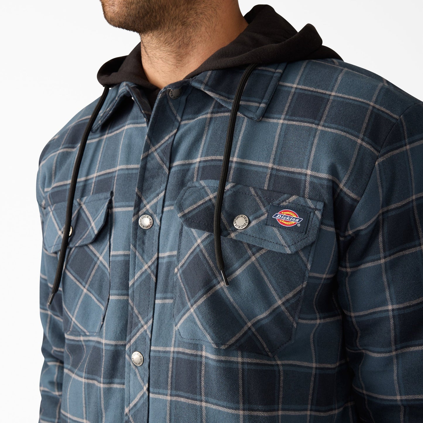 Dickies Water Repellent Flannel Hooded Shirt Jacket