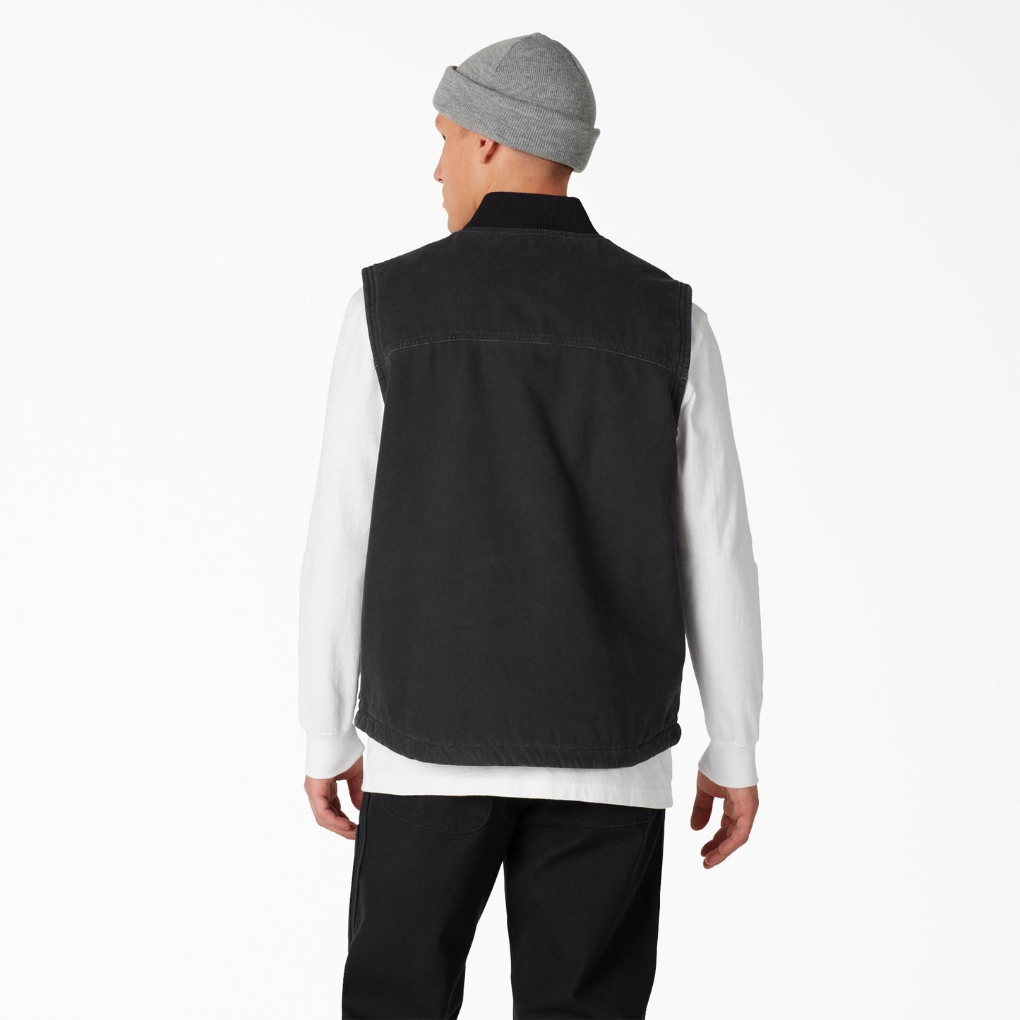 Dickies Stonewashed Duck High Pile Fleece Lined Vest