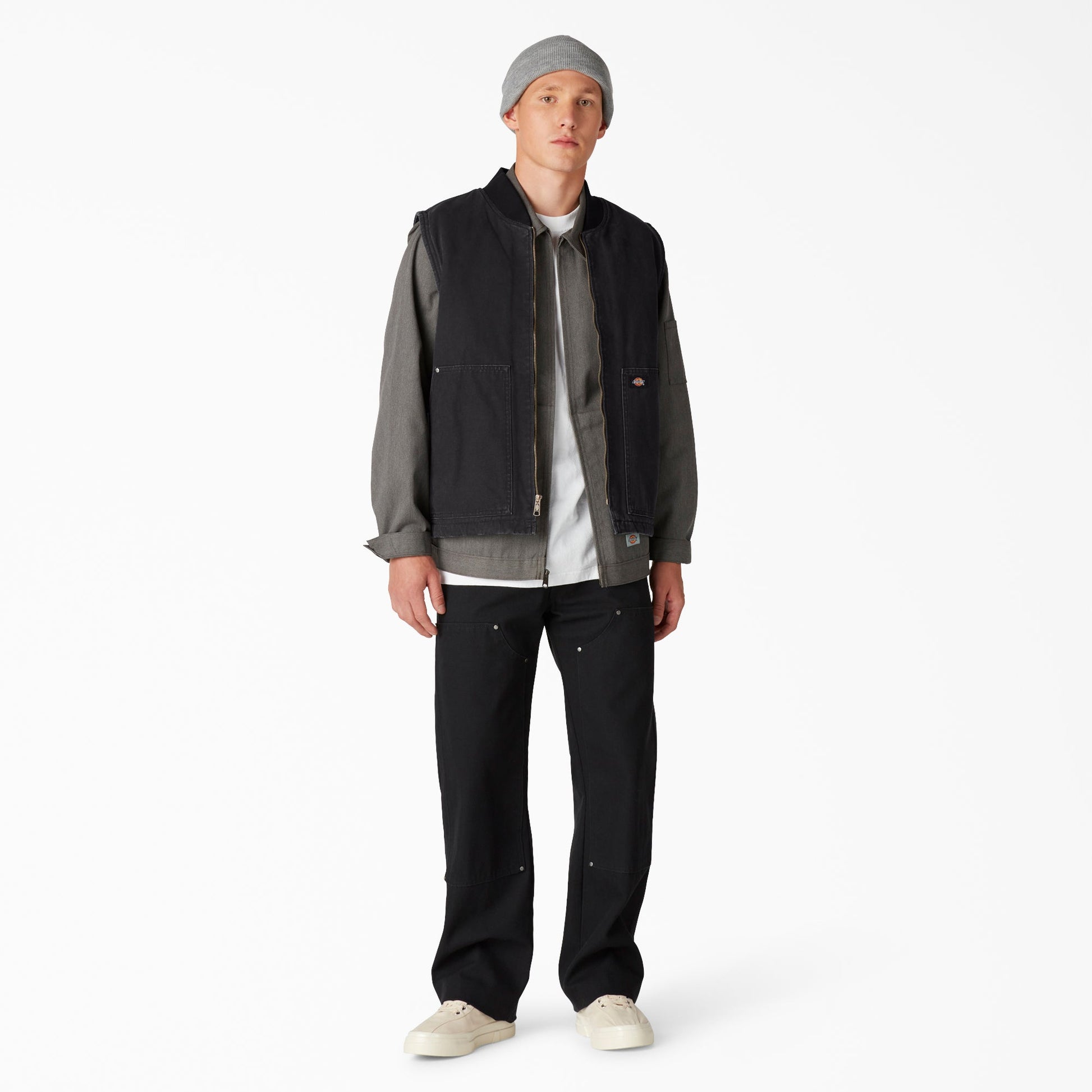 Dickies Stonewashed Duck High Pile Fleece Lined Vest