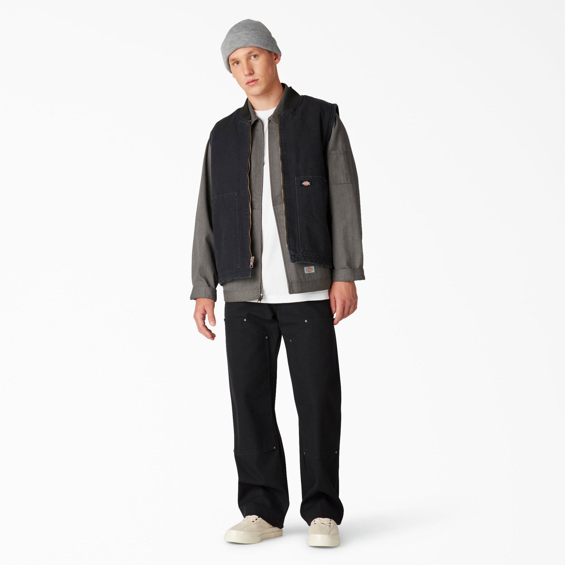 Dickies Stonewashed Duck High Pile Fleece Lined Vest