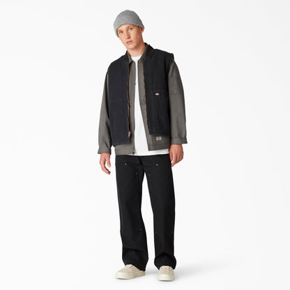 Dickies Stonewashed Duck High Pile Fleece Lined Vest
