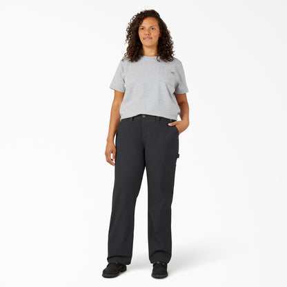Dickies Women's Plus FLEX Relaxed Straight Fit Duck Carpenter Pants